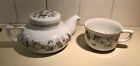 Gorgeous Vintage Andrea by Sadek Tea for One Porcelain Teapot with Cup & Lid