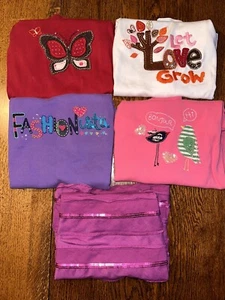 Vtg Y2K GAP Kids Girls 10 Shirts Set Lot Embellished Sequin Appliqué Rare - Picture 1 of 19