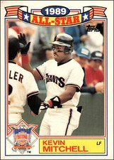 1990 Topps Glossy #6 Kevin Mitchell   1989 All-Star San Francisco Giants