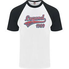 Legend Since 34th Birthday 1989 Mens S/S Baseball T-Shirt
