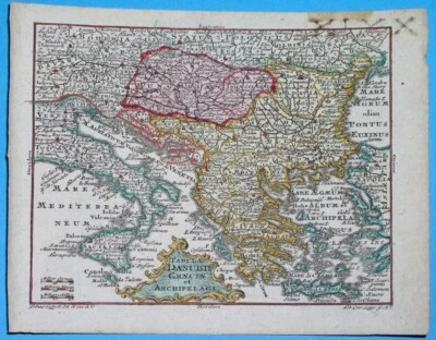 1762 ORIGINAL MAP HUNGARY SLOVAKIA ROMANIA SERBIA BULGARIA ITALY SLOVENIA BOSNIA - Image 1 of 4