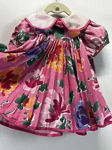 Vintage Isabella Floral Swing Dress Girls Peter Pan Collar Pleated 90’s Cottage - Picture 1 of 9