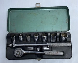 Vintage Challanger 12 Piece Socket Wrench Set 3/8 Drive #1260 Ratchet USA MADE - Picture 1 of 10