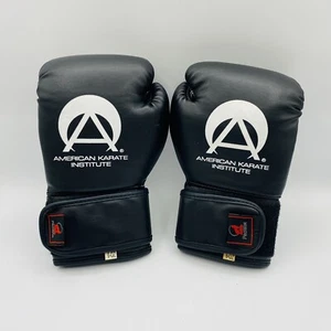 Guantes de combate American Karate AKI artes marciales negros jóvenes Karate Tae Kwon Do - Imagen 1 de 3