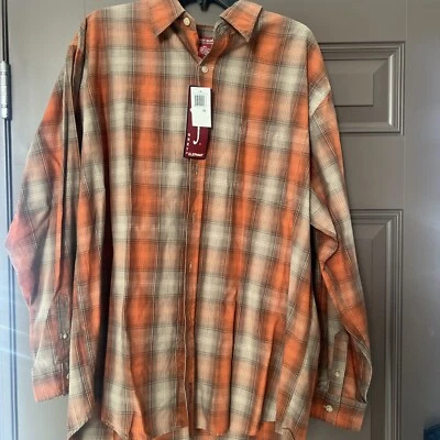 Grey Elephant Plaid Long Sleeve Button Down Shirt Size XL - Image 1 of 4