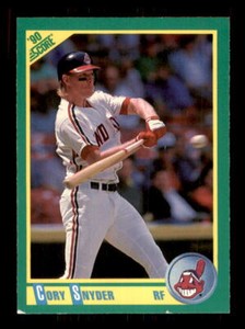 1990 Baseball Score Cory Snyder Cleveland Indians #10