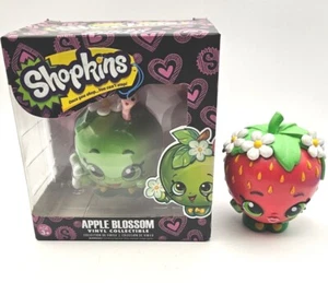 Lot of 2 Shopkins Funko Strawberry Kiss & Apple Blossom Vinyl Figure 2016 Cute! - Picture 1 of 13
