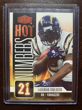 2006 Flair Showcase Hot Numbers Chargers Football Card #HN14 LaDainian Tomlinson