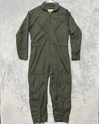 Flyers Coveralls Men Summer Fire Resistant Scovil Sage Green CWU-27P Size 38 S - Image 1 of 4