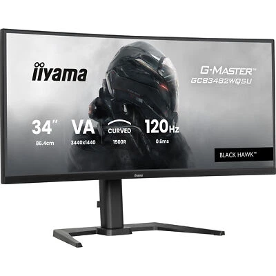 iiyama G-Master GCB3482WQSU-B1 BLACK HAWK , Gaming-Monitor, 86,4 cm (34 Zoll) - Bild 1 von 4