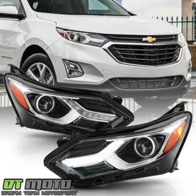2018-2020 Chevy Equinox Factory Halogen LED DRL Headlights Headlamps Left+Right - Image 1 of 4