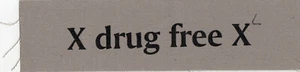 Drug Free - screen-printed patch, straight edge sXe - Imagen 1 de 1