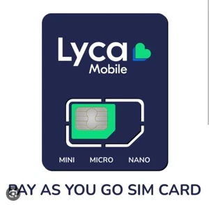 Lycamobile 4G Ireland-Pay As You Go-Irish Network-Prepaid Triple SIM Card - Picture 1 of 5