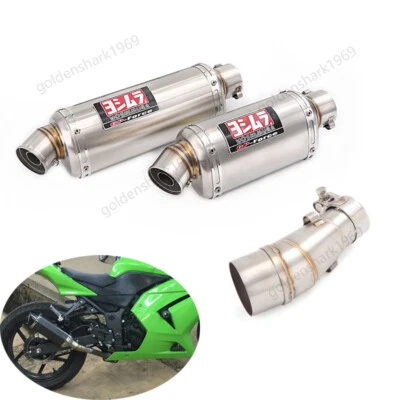 Sistema de escape silenciador escape tubo medio escape para Kawasaki Z250 Ninja 300 250 2013-2016 Foto 1 de 4