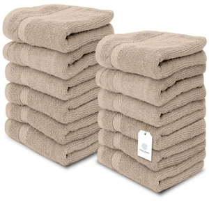 Luxury Washcloths for Bathroom-Hotel-Spa-Kitchen-Set - Circlet Egyptian Cotto... - Picture 1 of 9