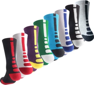 Boys Sock Basketball Soccer Hiking Ski Athletic Outdoor Sports Thick Calf High C - Picture 1 of 6
