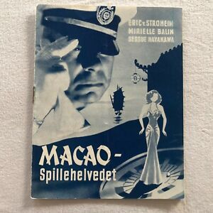 Macao, l'enfer du jeu Sessue Hayakawa, Mireille Balin 1942 Programme Film Danois