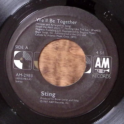 STING WE'LL BE TOGETHER/CONVERSATION WITH A DOG A&M RECORDS VINYL 45 62-27 - Image 1 of 3