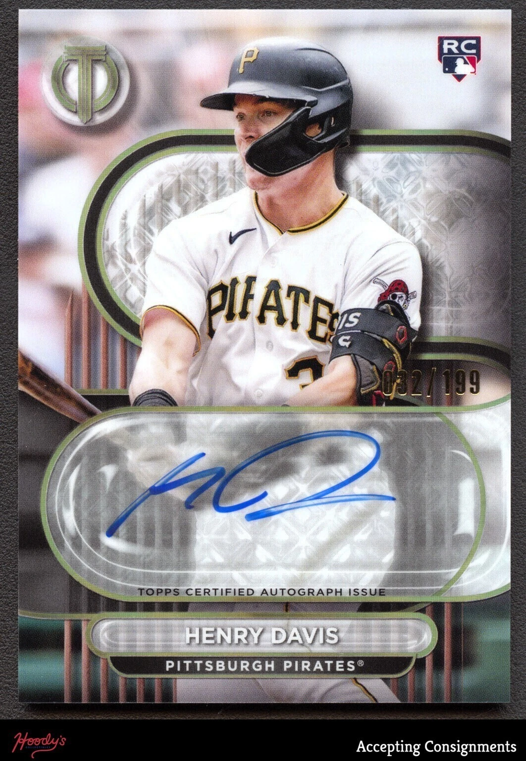 2024 Topps Tribute Autographs #TADAV Henry Davis PIRATES RC ROOKIE AUTO 032/199