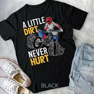 Funny Dirt Bike Design For Kids Boys Girls Motorbike Racing Unisex T-shirt - Picture 1 of 11