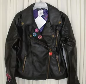Disney Store Descendants Moto Jacket Faux Leather Girls Size 5/6 NWT - Picture 1 of 7