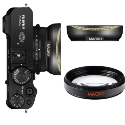HD 32K FISHEYE WIDE ANGLE LENS + 10X MACRO LENS FOR FUJIFILM X100F X100IV - Image 1 of 4