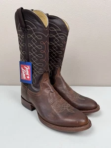 Tony Lama Patron Fossil Braun Leder Cowboystiefel Herren 8,5 D Neu mit Etikett 3008 Western - Bild 1 von 9