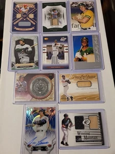 LOT OF 10 JOSE CANSECO AUTO, GAME USED/WORN BAT/JERSEY, SPX, /99, /100 BIG CARDS - Bild 1 von 10