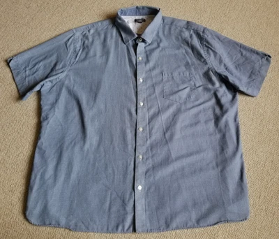 Camisa Hombre-VAN HEUSEN-NEVER TUCK-azul tweed algodón botón abajo ss-XXL (18-18 1/2) Foto 1 de 4