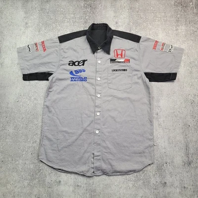 Vintage Honda F1 Team 2003 Racing Shirt Lucky Strike BAR Mens Size L - Image 1 of 4