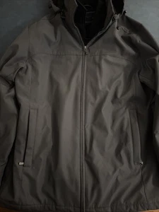 Weatherproof Brand Since 1948 Men's Large Dual Zip Gray Coat Jacket With Hood - Picture 1 of 7