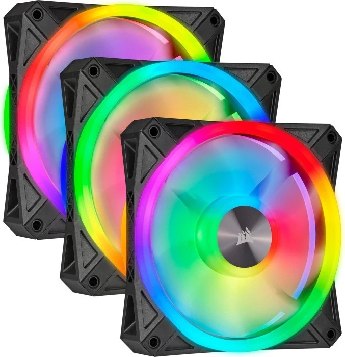 B-Ware Corsair QL Series iCUE QL120 RGB PWM Triple Fan Kit, LED-Steuerung, 120mm - Bild 1 von 1