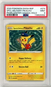 PSA MINT 9 Special Delivery Pikachu SWSH074 Sword & Shield Promo Cards Holo - Bild 1 von 2