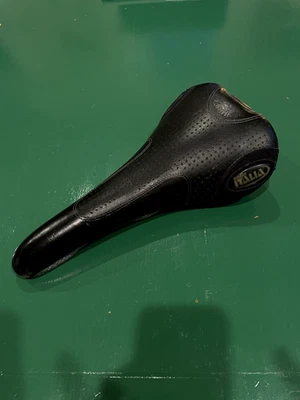 Selle Italia Flite Saddle, Black Perforated Leather, Ti Rails - 00's MTB/Road - Image 1 of 4