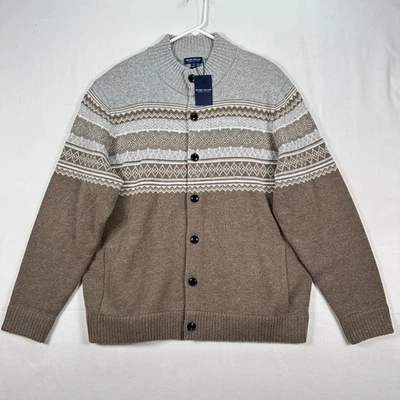 Peter Millar Brunhall Fair Isle Cardigan Sweater Men 2XL Wool Cashmere NWT $650 - Image 1 of 4