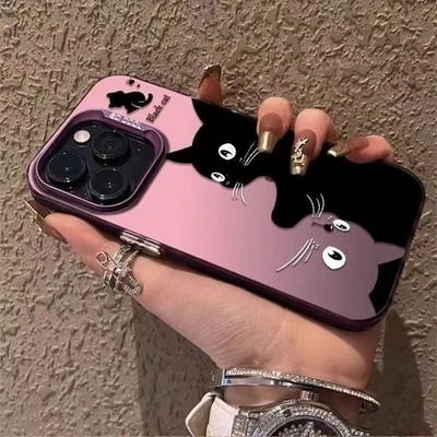 Shockproof Case For iPhone 15 14 13 12 Mini 11 7 8 Plus XR XS Max Two Cats Cover - Image 1 of 4