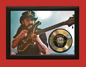 Motorhead Poster Art Wood Framed 45 Gold Record Display C3 - Picture 1 of 4