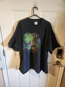 Super Mario Nintendo Yoshi Shirt Black Mens Sz 4XL T-Shirt Faded Graphic Print - Picture 1 of 12
