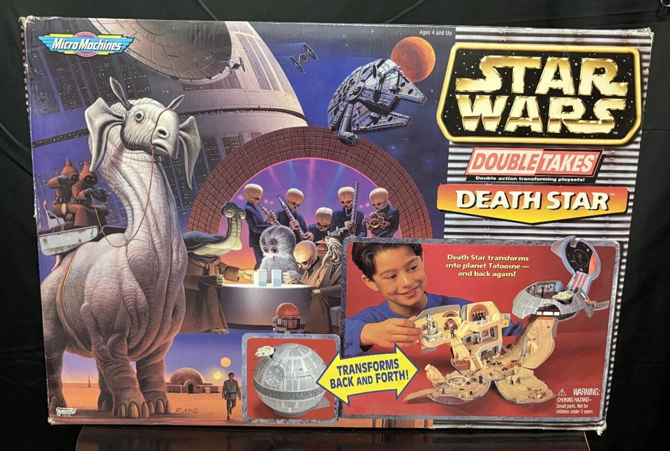 1997 Galoob Micro Machines Double Takes Death Star Wars NRFB MIB Factory