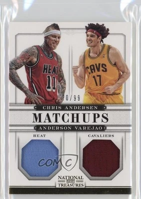 National Treasures Matchups Materials 70/99 2012 Anderson Varejao Chris Andersen Foto 1 de 3