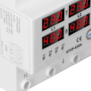 (40A)Adjustable V/A Protector 3 Phase Adjustable Voltage Current Protector - Picture 1 of 12