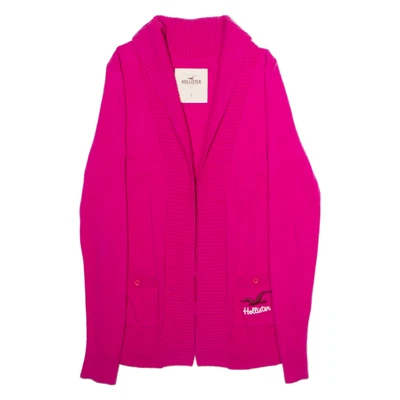 HOLLISTER Womens Cardigan Pink Roll Neck Tight Knit S - Image 1 of 4