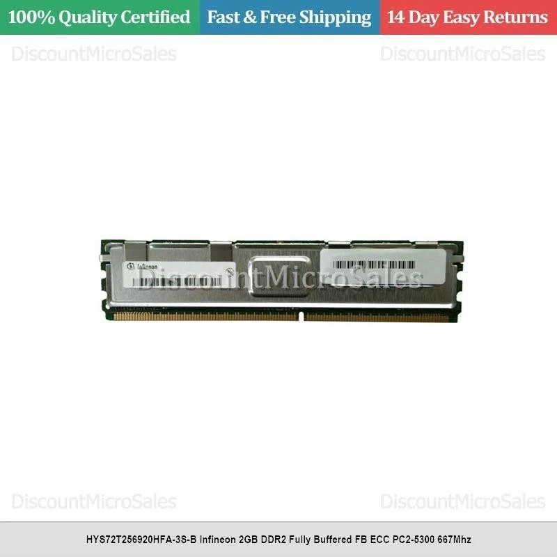 HYS72T256920HFA-3S-B Infineon 2GB DDR2 Fully Buffered FB ECC PC2-5300 667Mhz - Image 1 of 1