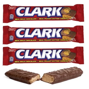 3 FRESH FULL SIZE Original Clark Bars REAL Milk Chocolate Peanut Butter Bars - Picture 1 of 1