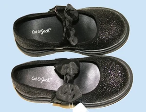 Cat & Jack Annabelle Zinn Silber Glitzer kleine Mädchen elegante Schuhe Größe 8 - Bild 1 von 4