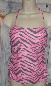 Mujer TANKINI Rosa, Gris Cebra Acanalado Talla M ARIZONA JEANS NUEVOS CON ETIQUETAS - Imagen 1 de 5