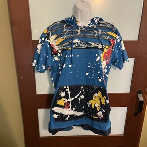 Encrypted Hoodie Windbreaker Jacket Men LY2K Hip Hop Multi Color - Picture 1 of 9