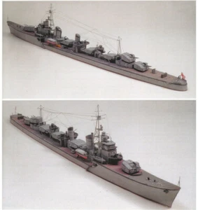 1:400 Scale WW2 Japanese Navy Destroyer Shimakaze DIY Handcraft Paper Model Kit - Picture 1 of 6