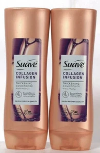 2 Count Suave 15 Oz Collagen Infusion Thickening For Fine Flat Hair Conditioner - Picture 1 of 3