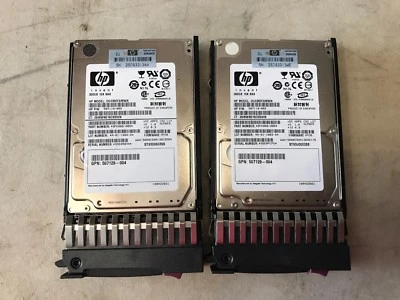 2x HP DG0300FAMWN 300GB 10K SAS hard drives, used - Image 1 of 4
